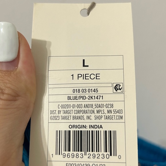 Target “A New Day” blue strapless dress size Large - Picture 3 of 3